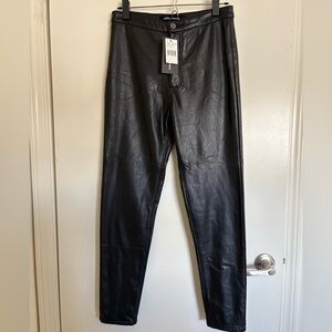 Ashley Mason Black Faux Leather Pants | Size 29 | NWT